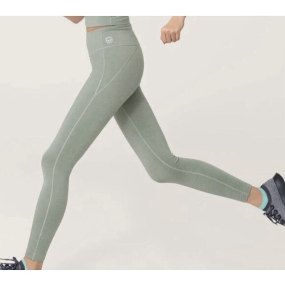 Allbirds Natural Leggings Hazy Pine Mid Rise Size Small Eco Friendly Fabric - Picture 14 of 14